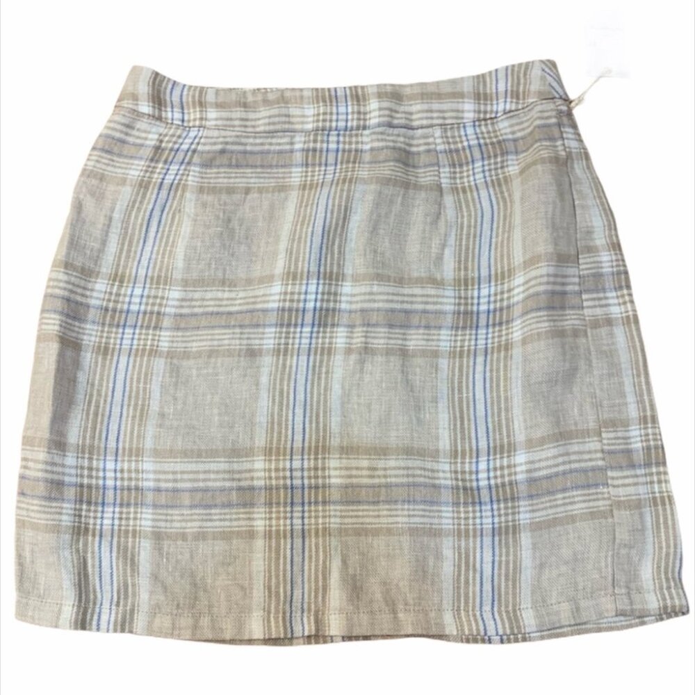 Forever 21 Contemporary Mini 100% Linen Skirt - Picture 2 of 9